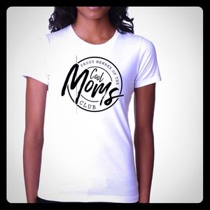 Vinyl Cool mom Club T-shirt
